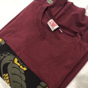 Maroon Lacoste T-shirt